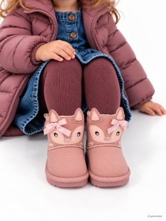 Cizme îmblănite pentru copii Garvalin 261361-A032 tip UGG