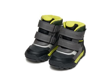 Ghete impermeabile Geox Trekkyup ABX B566LD-0MEBC-C9299, negre cu verde fluorescent baieti [3]