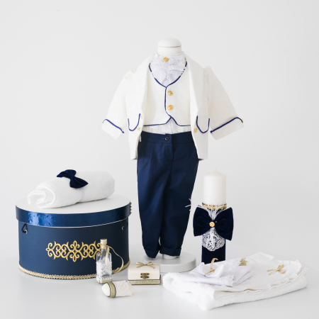 Colectii botez - Costum Micul Print din jacard, TinTin Shop