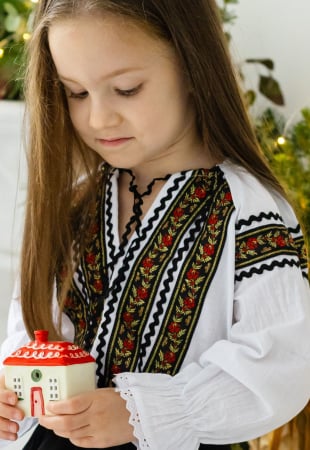 Rochite & fustite - Ie cu negru  pentru fetite TinTin Shop