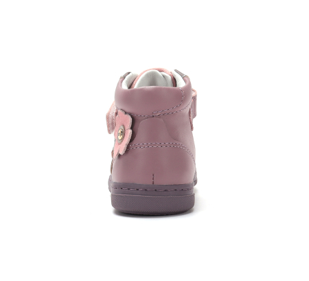 Ghete supinate piele Ponte20 roz-lila cu flori pentru fete, cod DA06-6-2892 [2]