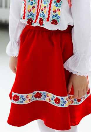 Rochite & fustite - Fusta rosie serbare TinTin Shop