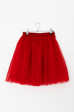Imbracaminte de scoala - Fusta tulle rosie fete