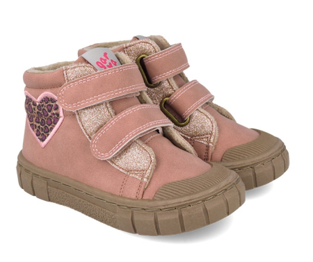 Încălțăminte copii - Ghete barefoot Garvalin 261331-B032 roz, primii pasi calduroase
