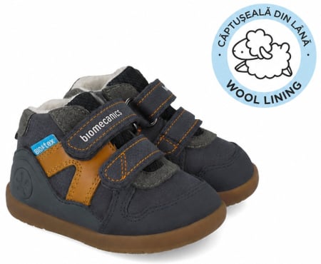 Ghete & Cizme Primii Pasi - Ghete Barefoot cu Lana Biomecanics Calapod Lat 261152-A089FB baieti