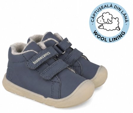 Ghete & Cizme Primii Pasi - Ghete cu sustinere Barefoot cu Lână Biomecanics 261140-D556FB – Calapod Lat