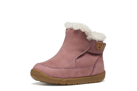 Ghete îmblănite Geox Primii  Macchia B664PC-00033-C8006 din piele naturală roz închis [1]