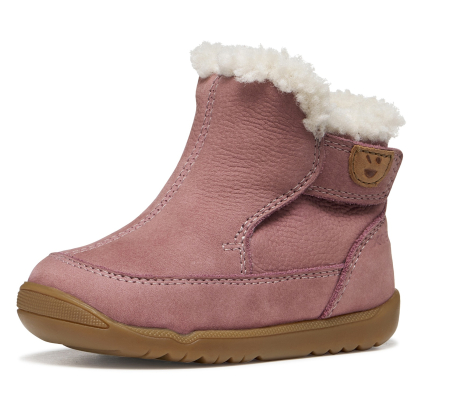 Ghete îmblănite Geox Primii  Macchia B664PC-00033-C8006 din piele naturală roz închis [0]