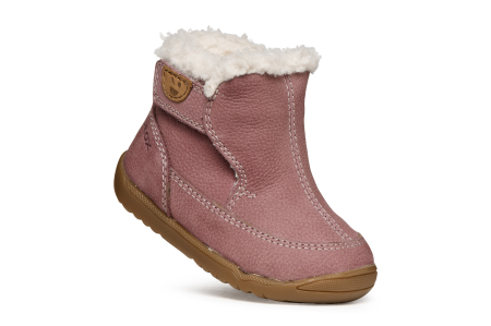 Ghete îmblănite Geox Primii  Macchia B664PC-00033-C8006 din piele naturală roz închis [8]