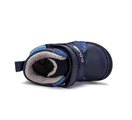 Ghete bleumarin calduraose D.D.Step pentru băieți din piele naturală imblanite  A071-62646B [3]