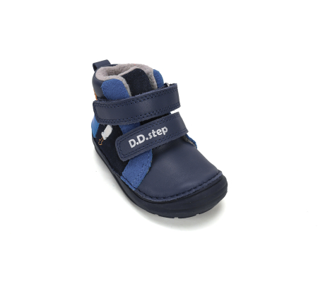 Ghete bleumarin calduraose D.D.Step pentru băieți din piele naturală imblanite  A071-62646B [6]