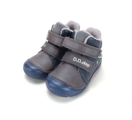 Ghete calduroase bleumarin D.D.Step pentru băieți cu rachetă imblanite cu calcai sustinut calapod normal sau latA082-62203 [6]