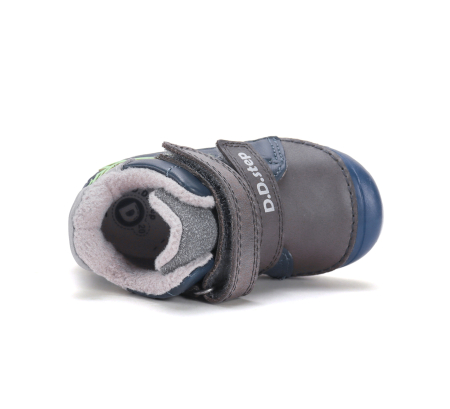 Ghete calduroase bleumarin D.D.Step pentru băieți cu rachetă imblanite cu calcai sustinut calapod normal sau latA082-62203 [4]