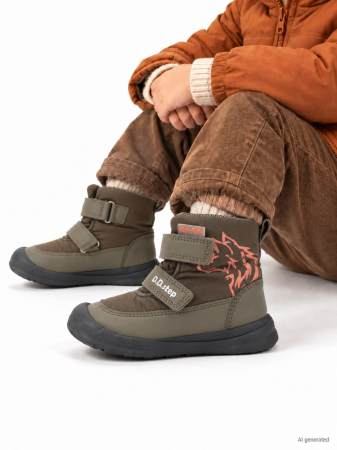 D.D. Step - Ghete albastre impermeabile D.D.step P104-62544 cu lup masuri 22-33