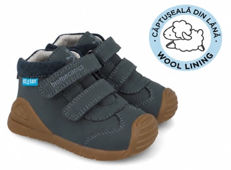 Ghete & Cizme Primii Pasi - Ghete impermeabile cu lână Biomecanics 261134-A556FB pentru primii pași baieti