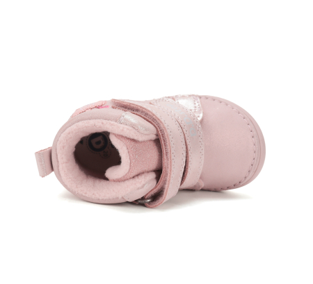 Ghete roz D.D.Step pentru fete din piele naturală imblanite cu polar glezna sustinuta flexibile calduroase A071-62882 [4]