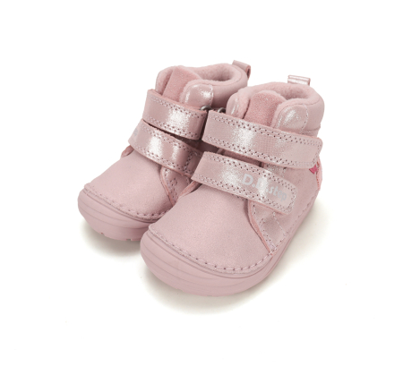 Ghete roz D.D.Step pentru fete din piele naturală imblanite cu polar glezna sustinuta flexibile calduroase A071-62882 [6]