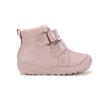 Ghete roz D.D.Step pentru fete din piele naturală imblanite cu polar glezna sustinuta flexibile calduroase A071-62882 [3]
