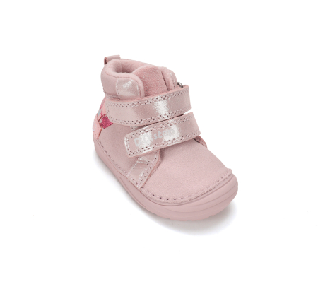 Ghete roz D.D.Step pentru fete din piele naturală imblanite cu polar glezna sustinuta flexibile calduroase A071-62882 [7]