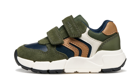 Încălțăminte copii - Pantofi Geox Flexyper verde-maro pentru băieți, cod B656GC 05422 CB36N