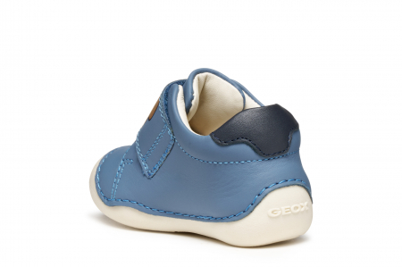 Pantofii copii mici Geox Tutim pentru baieti velcro piele naturală respirabili b164nc 03285 c6627, Whisky [4]