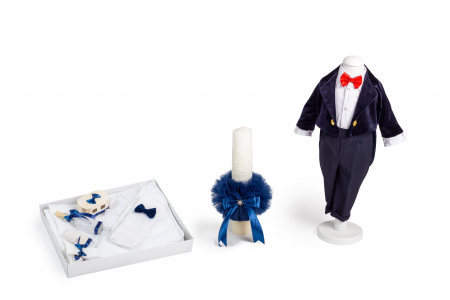 Costum frac catifea albastru TinTin Shop [3]
