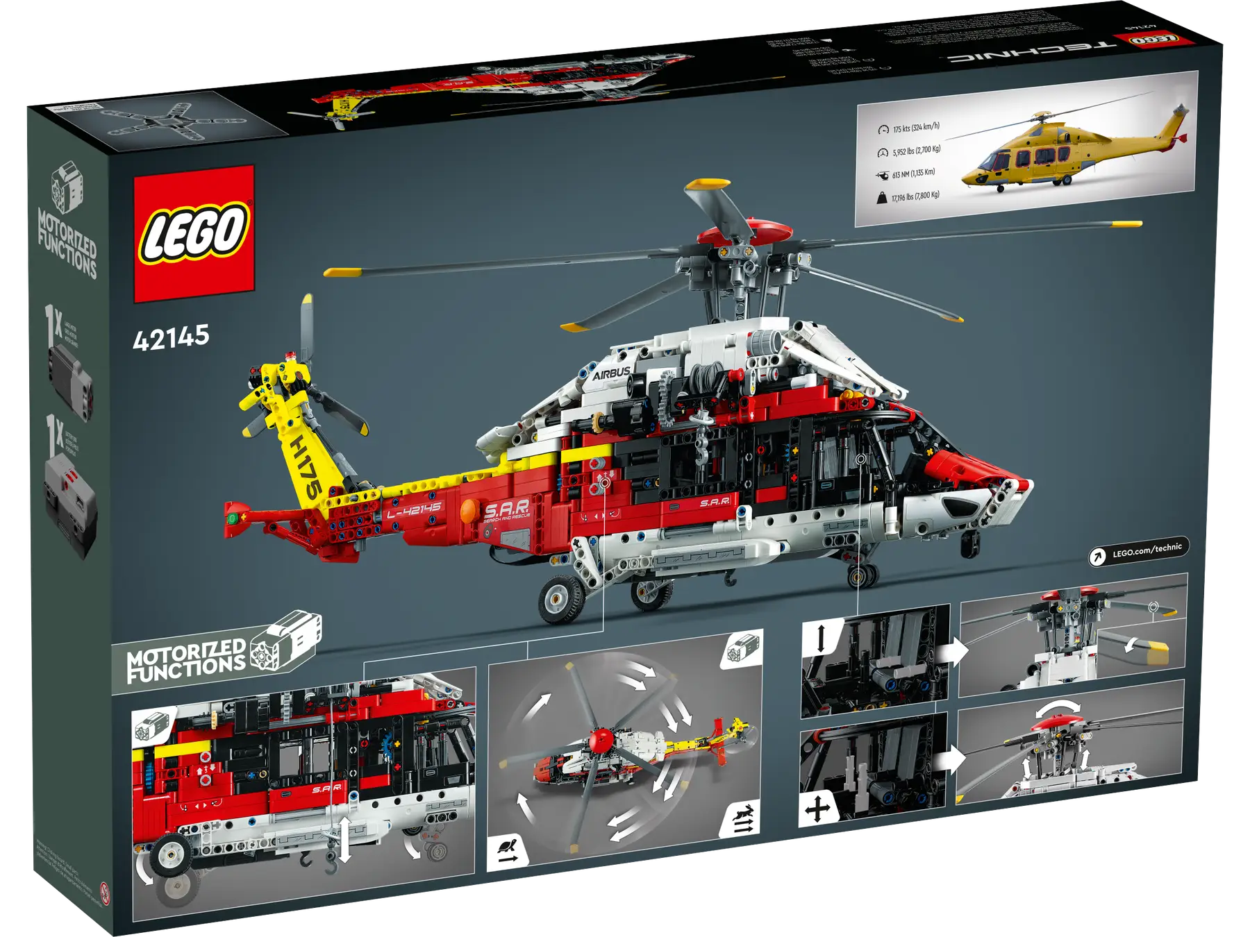 LEGO® Technic - Elicopter de salvare Airbus H175 42145, 2001 piese [4]