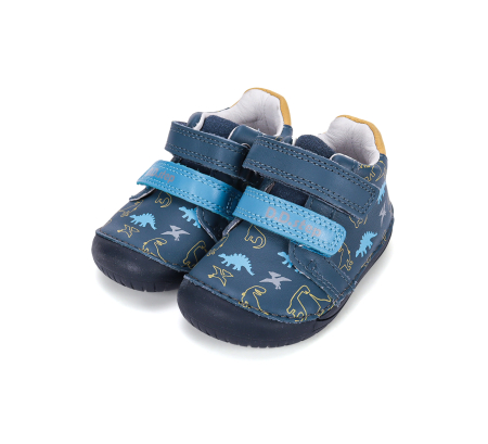 Pantofi barefoot albastri D.D.Step pentru băieți cu dinozauri S070-62594B [5]