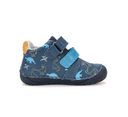 Pantofi barefoot albastri D.D.Step pentru băieți cu dinozauri S070-62594B [2]