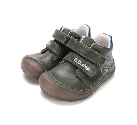 Pantofi barefoot verzi băieți D.D.Step S073-62313M din piele naturală cu talpă flexibila [6]