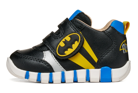 Încălțăminte copii - Pantofi primii pași Geox Iupidoo Batman negri cu galben B6655B 000BC C0054