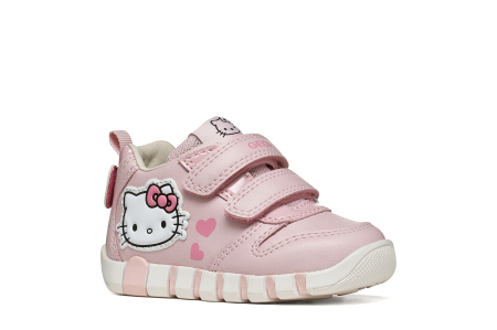 Pantofi primii pași Geox Iupidoo Hello Kitty fete roz B6658A 05402 C8004 [2]