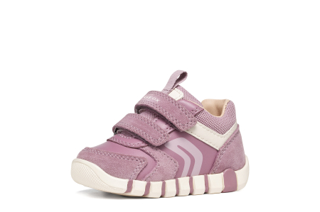 Sneakers Geox Iupidoo fete roz din piele suede B3558C 05422 C8023 [1]