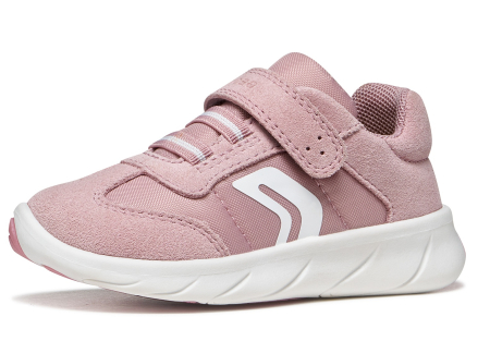 Încălțăminte copii - Pantofi barefoot Geox Foot-Run pentru fete, din piele suede mov, B661JA 0FU22 CA81Z