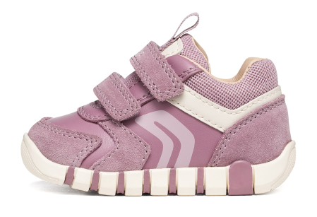 Încălțăminte copii - Sneakers Geox Iupidoo fete roz din piele suede B3558C 05422 C8023