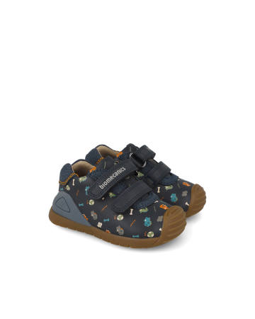 Pantofi Biomecanics albastru ocean cu dinozauri, cod 261129-A183 [2]