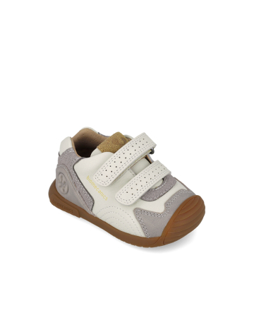 Pantofi Biomecanics unisex alb-gri pentru primii pași, cod 261126-B695 [4]