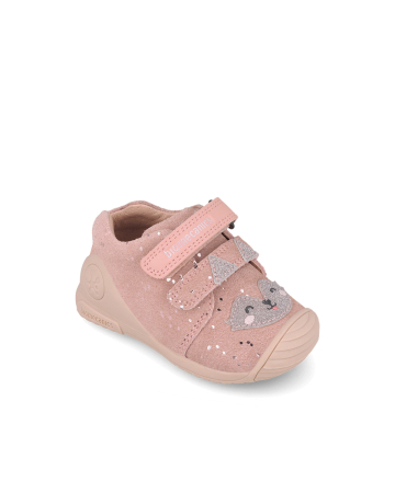 Pantofi primii pași Biomecanics roz piele naturala pentru fete, cod 261103-B193 [4]