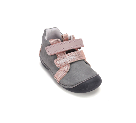 Pantofi gri D.D.Step pentru primii pași fete, cu detalii roz și pinguin, S015-62120F [6]