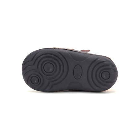Pantofi gri D.D.Step pentru primii pași fete, cu detalii roz și pinguin, S015-62120F [4]