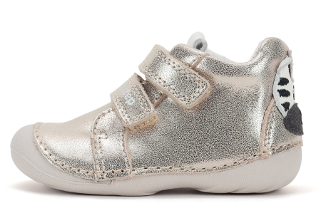 Incaltaminte primii pasi - Pantofi primii pași fete D.D.Step S015-62120C crem auriu din piele naturală