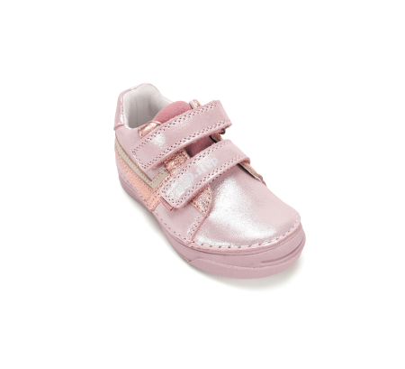 Pantofi roz cu auriu fete D.D.Step S040-62978DM din piele naturală cu călcâi susținut [7]
