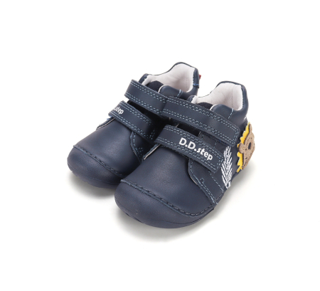 Pantofi primii pași băieți D.D.Step S015-62748A din piele naturală cu călcâi susținut [6]