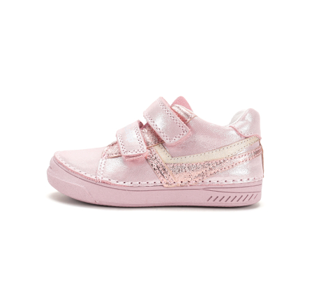 Pantofi roz cu auriu fete D.D.Step S040-62978DM din piele naturală cu călcâi susținut [1]