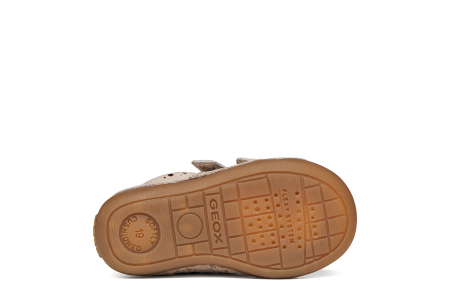Pantofi primii pași Geox Tutim fete bej din piele B9440B 007NF C5004 [6]