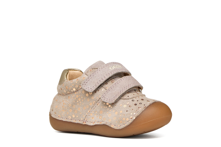 Pantofi primii pași Geox Tutim fete bej din piele B9440B 007NF C5004 [2]