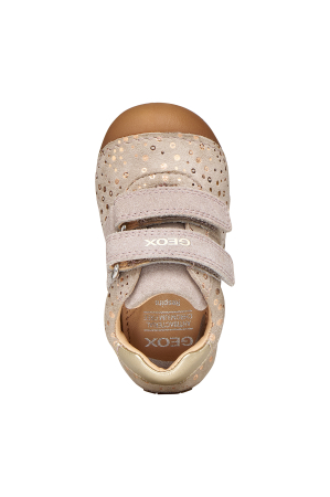 Pantofi primii pași Geox Tutim fete bej din piele B9440B 007NF C5004 [5]
