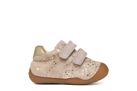 Pantofi primii pași Geox Tutim fete bej din piele B9440B 007NF C5004 [1]