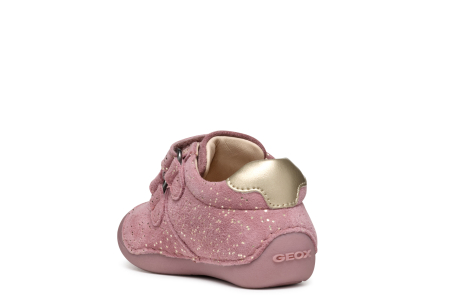 Pantofi Geox Tutim fete roz-platină din piele pentru primii pași B9440B 007NF C8233 [6]