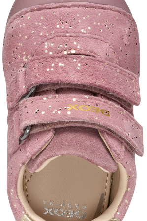 Pantofi Geox Tutim fete roz-platină din piele pentru primii pași B9440B 007NF C8233 [10]